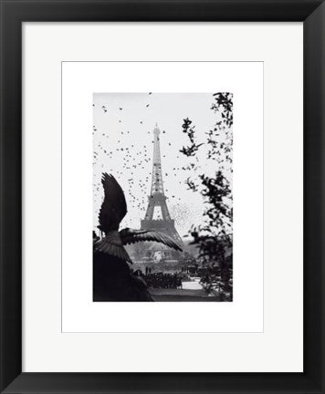 Framed Art Eiffel Tower - 15.75 x 20, Iconic Paris Landmark, Modern Home Decor